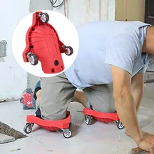 Пластиковая обезболивающая плитка установка гибких рабочих наколенников защитный регулируемый ремень строительство работа прокатки колеса мобильный