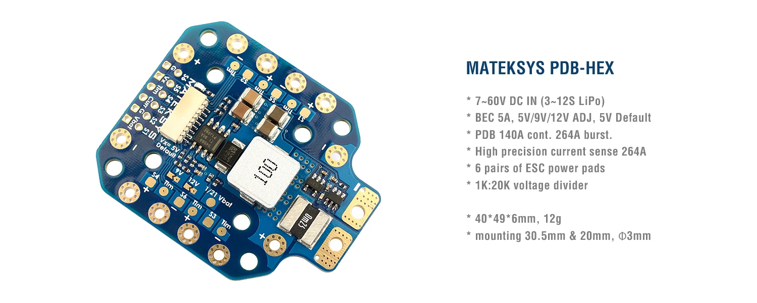 MATEKSYS-BEC Placa De Distribuição De Energia, RC