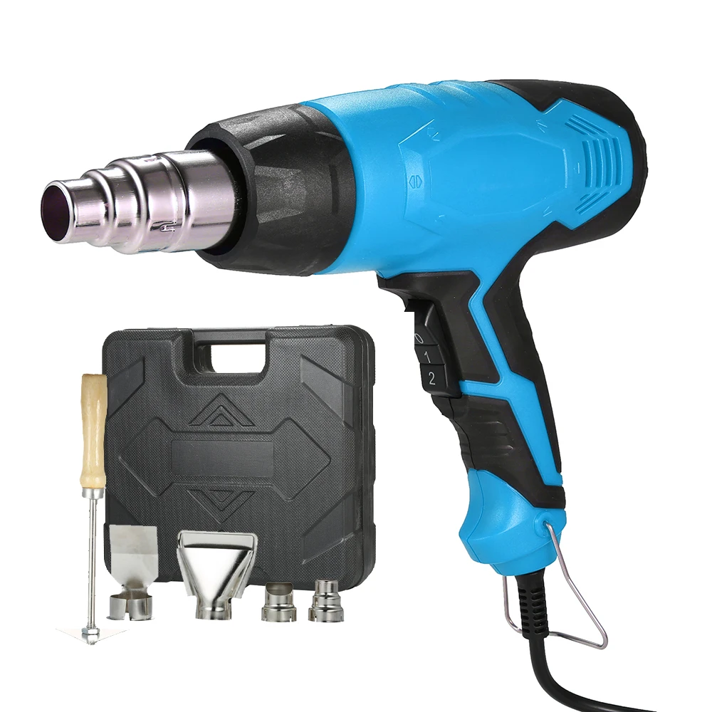 

Meterk Electric Heat Gun Handheld Electric Hot Air Gun Dual Temperature Adjustable Heat Gun Tool Set with 4pcs Nozzles