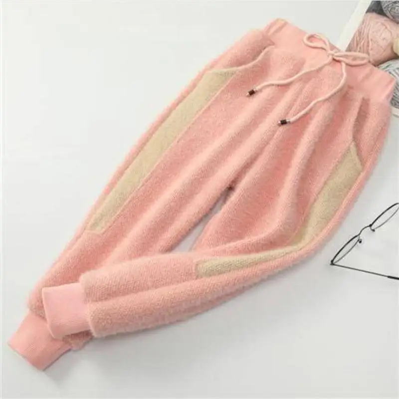 pink plus velvet Winter Baby Girls Legging Child Plus Velvet Thicken Warm Pants for Girl Kids Faux Mink Cashmere Trousers Casual Pants K94 - Цвет: pink plus velvet