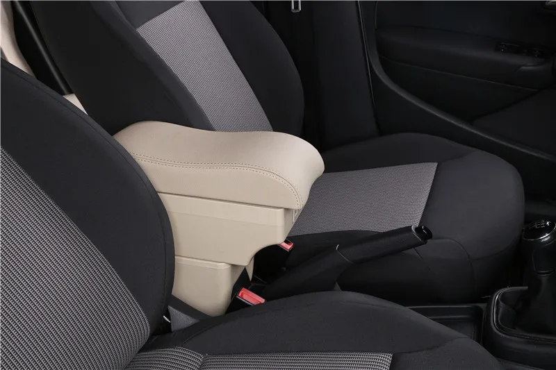 Для peugeot 107 подлокотник коробка центральный магазин содержимое коробка armsteun Подстаканник Пепельница интерьер автомобиля-Стайлинг Аксессуары USB - Название цвета: E2 style beige