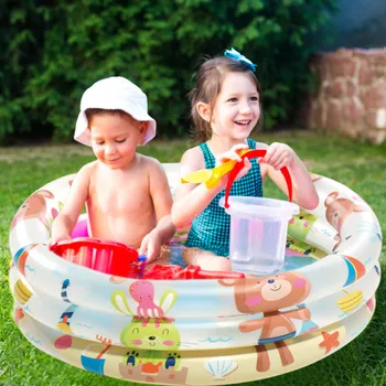 

Inflatable Baby Swimming Pool 2020 Portable Basin Bathtub Round Bath Tub Soft Swimming Cushion Indoor Outdoor Float Swim Ring