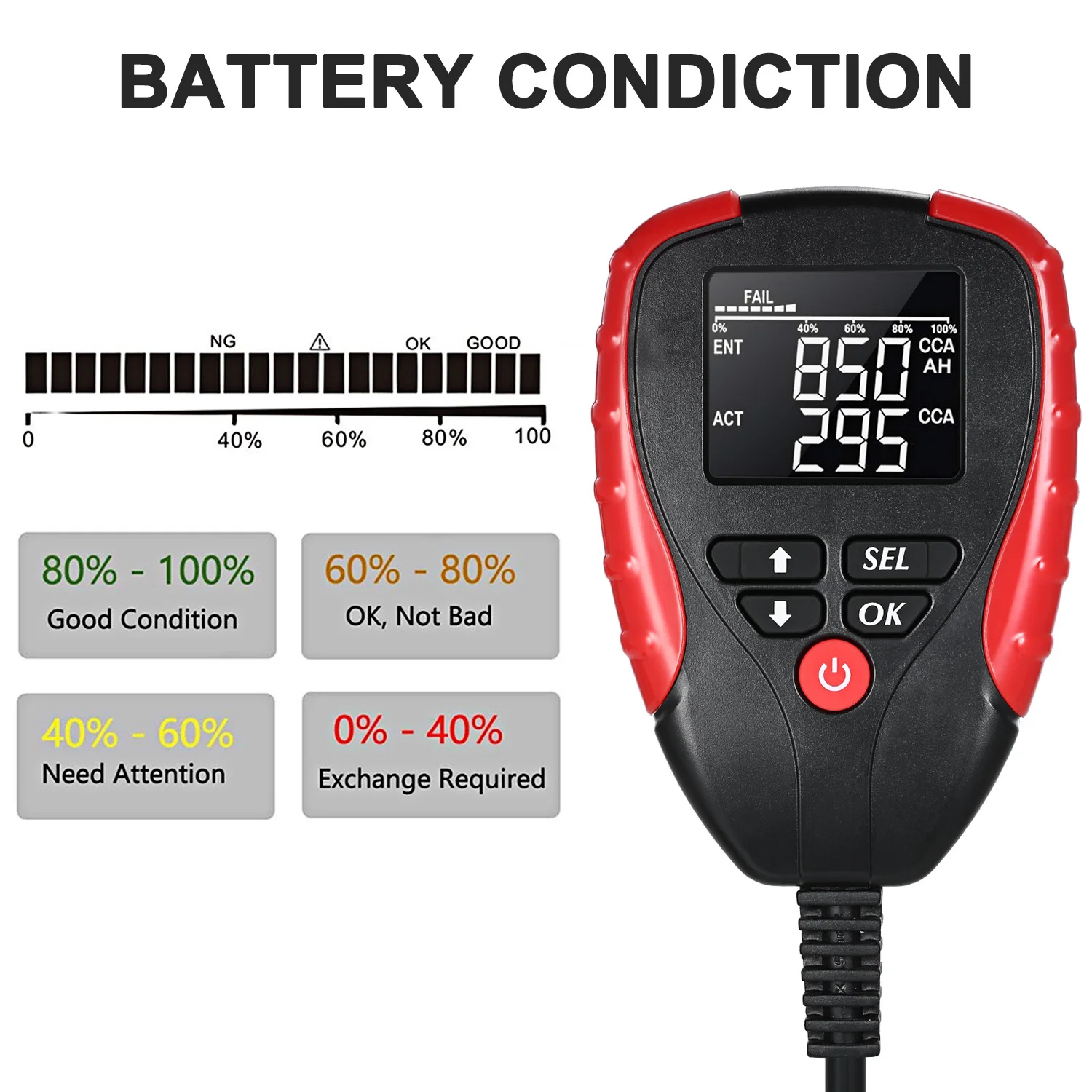 

Hot New Car Digital Battery Tester & Analyzer with AH/CCA Mode Automotive Battery Load Tester Car Battery Diagnostic Tool 2019