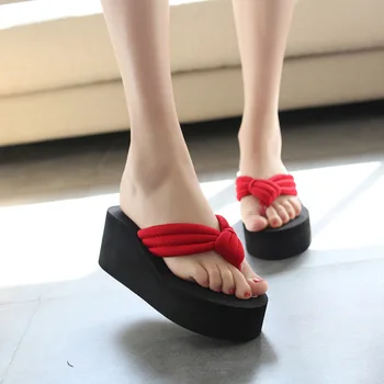 

Mhysa 2020 New Summer Korean Casual Sandals Fashion Non-slip Wedges Muffin With Thick Bottom Beach Comfort Flip-Flops M607