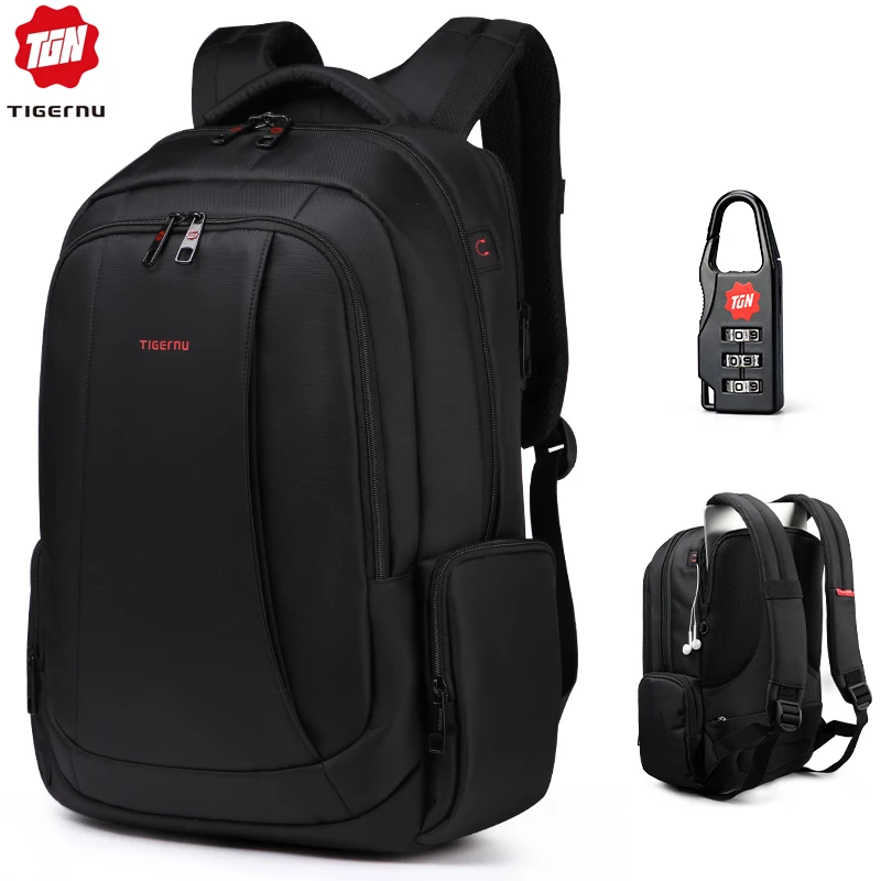 Цена Tigernu Anti Theft Нейлон 27L Мужчины 15.6 дюймов Рюкзаки для Ноутбука Мода Путешествия Мужской Повседневная Женская Школьная сумка