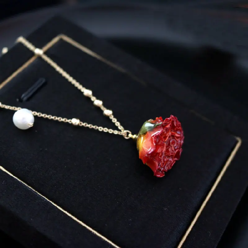 SINZRY, уникальный дизайн, сохраненный цветок розы, элегантный кулон, чокеры, ожерелья для женщин