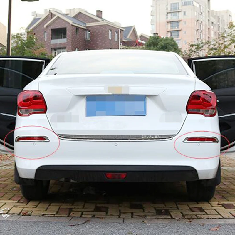 For-Chevrolet-CAVALIER-2017-ABS-Chrome-Car-rear-fog-lampshade-frame-Cover-Trim-car-Styling-Accessories