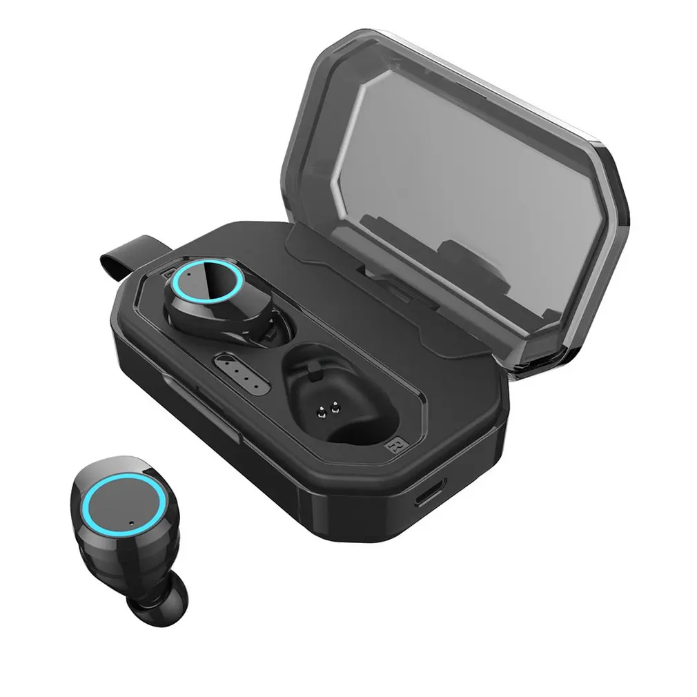ONLENY TWS 5.0 Bluetooth Earphone Wireless Earphones IPX7 Waterproof Stereo Earphones 3300mAh LED Smart Power Bank