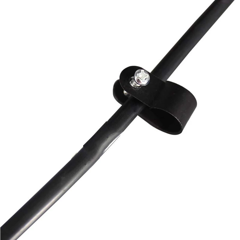 Зажим для кабеля 200 шт. черные нейлоновые винты Пластиковые Кабельные Зажимы r-типа 3/16 дюйма 1/4 дюйма 3/8 дюйма 1/2 дюйма 3/4 дюйма 1 дюйм зажимы Fa