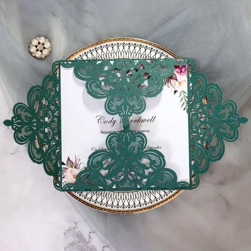  20 Pcs European Style Wedding Graduation Birthday Invitation Card with Seal Envelopes Kits Supply - 4.00047E+12