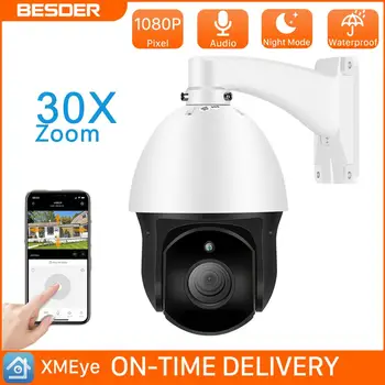 

BESDER 1080P 30X ZOOM PTZ IP Camera Outdoor Onvif Waterproof Speed Dome Camera 2MP H.265 IR 60M P2P CCTV Security Camera