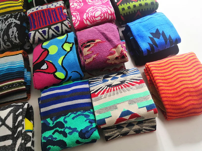 Super Clearance Socks Men Terry Bottom Cotton Colorful Sockken Hip hop Men's Novelty Sox