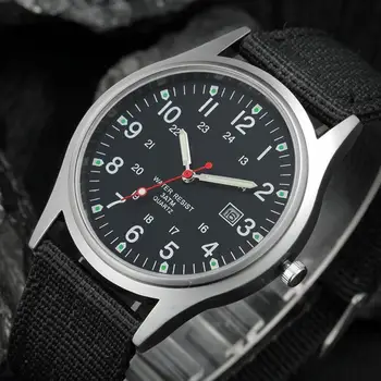 

HOT Military Army Mens Date Canvas Strap Analog Quartz Sport Wrist Watch Gift
