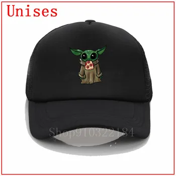 Bebé Yoda Pizza de béisbol sombrero ajustable gorras para hombre de marca factura plana sombrero diseñador para hombre sombreros y gorras sombrero con forma de cubo para mujer
