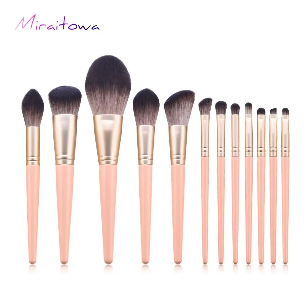 

Makeup Brushes Set Pink Wooden Handle Women Foundation Make up Brush Beauty Tools Kit for Lip Eye Liner maquiagem
