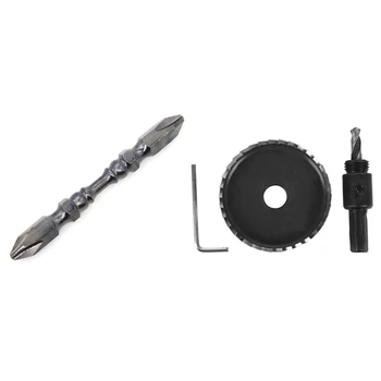 

1pcs 60Mm Hole Saw Tooth Steel Holesaw Drill Bit Tool & 1pcs Ph2 1/4 Inch Hardness netic 65Mm Cross Head Screwdriver