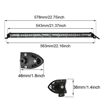 

ECAHAYAKU 1 Pcs LED Work Light Bar 20 INCH 156W for Car Mid Net and Gap Between Luggage Rack and Roof Top for Pickup Truck Bus