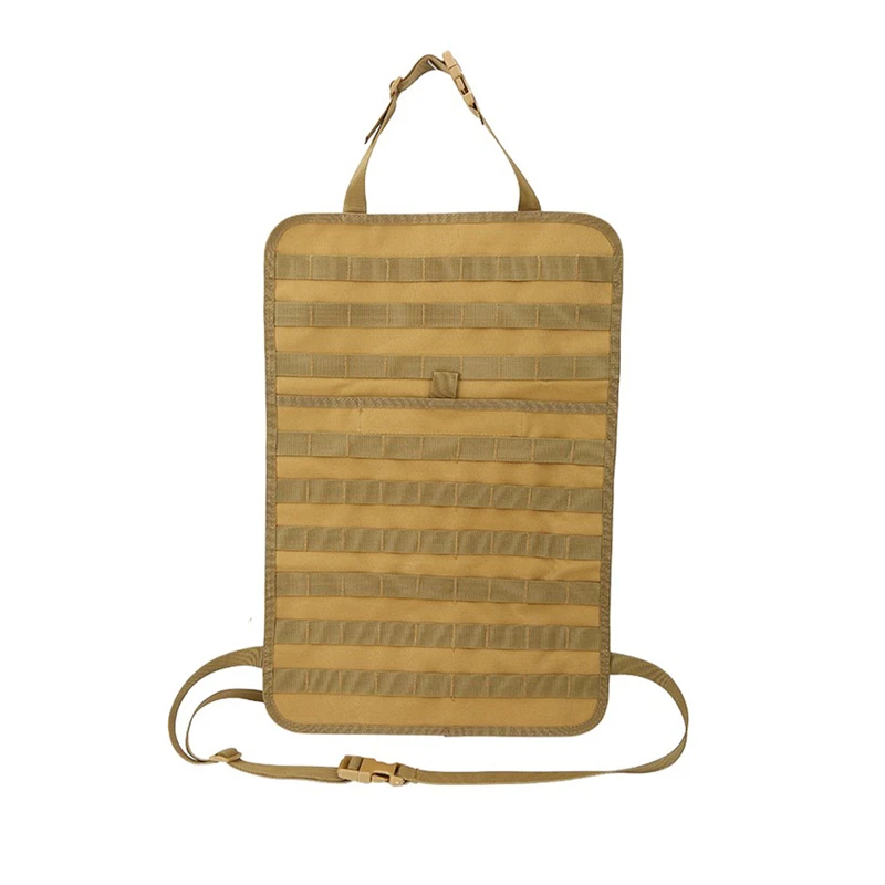 Tactical Molle System Car Seat Back Organizer Pocket Storage Vehicle Panel Camping Travel Car Seat Cover Protector Universal Fit