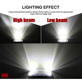 

12V-24V 4x6 Inch 6000K LED Headlight Projector Beam DRL For Chevrolet S10 1995 1996 1997 Waterproof Accessories Universal
