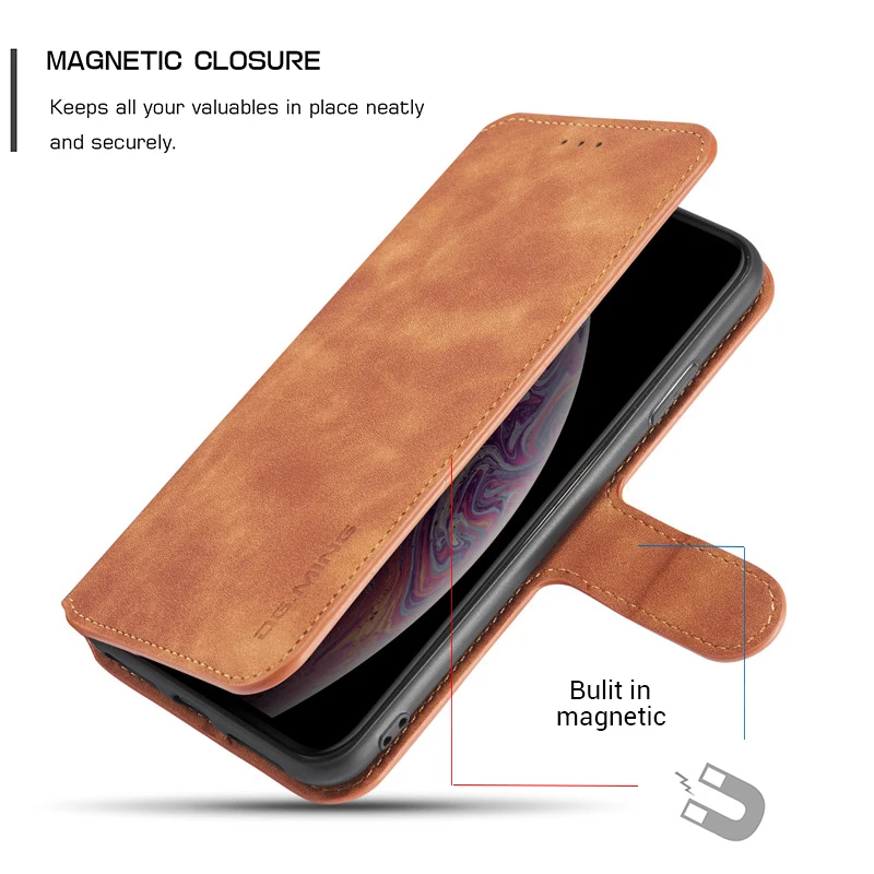 Leather 7plus Case For iPhone 11 Pro XS Max XR X Flip Wallet Coque For iPhone 7 8 6 s Plus Magnetic Card Holder Stand Etui Cover