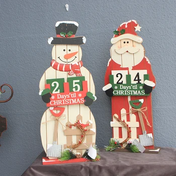 

Christmas Advent Calendar Snow Man Wooden Calendar Christmas Decorations for Home calendario de adviento Christmas Countdown
