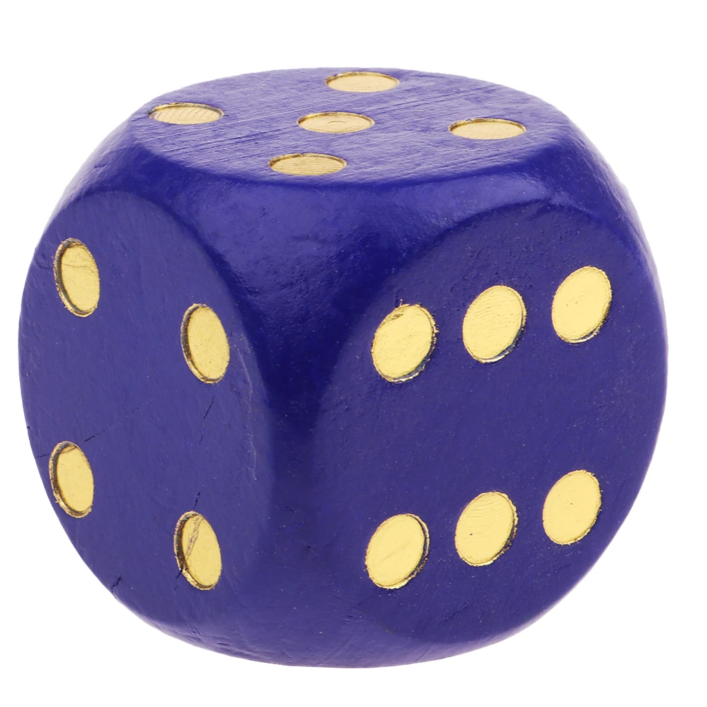 Large Wooden Dice Outdoor Game Party Toys Children Teaching Project 5cm