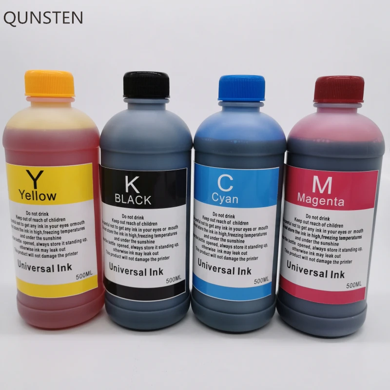 Compatível para Epson Impressora a Jato de Tinta Universal Recarga Corante Baseado Tinta Canon hp Irmão Lexmark Samsung Dell 500 ml