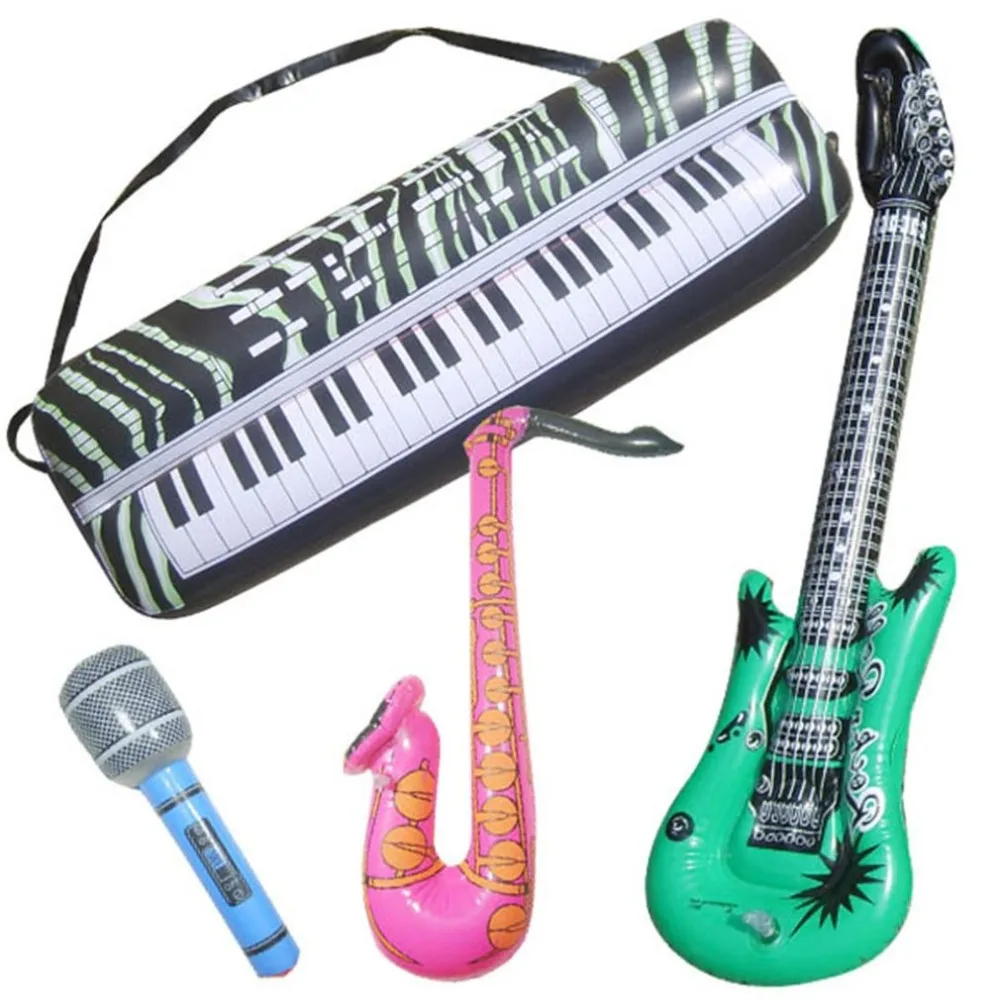 Надувной детский музыкальный инструмент гитара Sax электронный органный микрофон