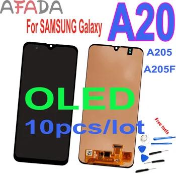 

10pcs OLED For Samsung A20 LCD screen display with touch assembly A205 A205F SM-A205F A205FN LCD Display Touch Screen Assembly