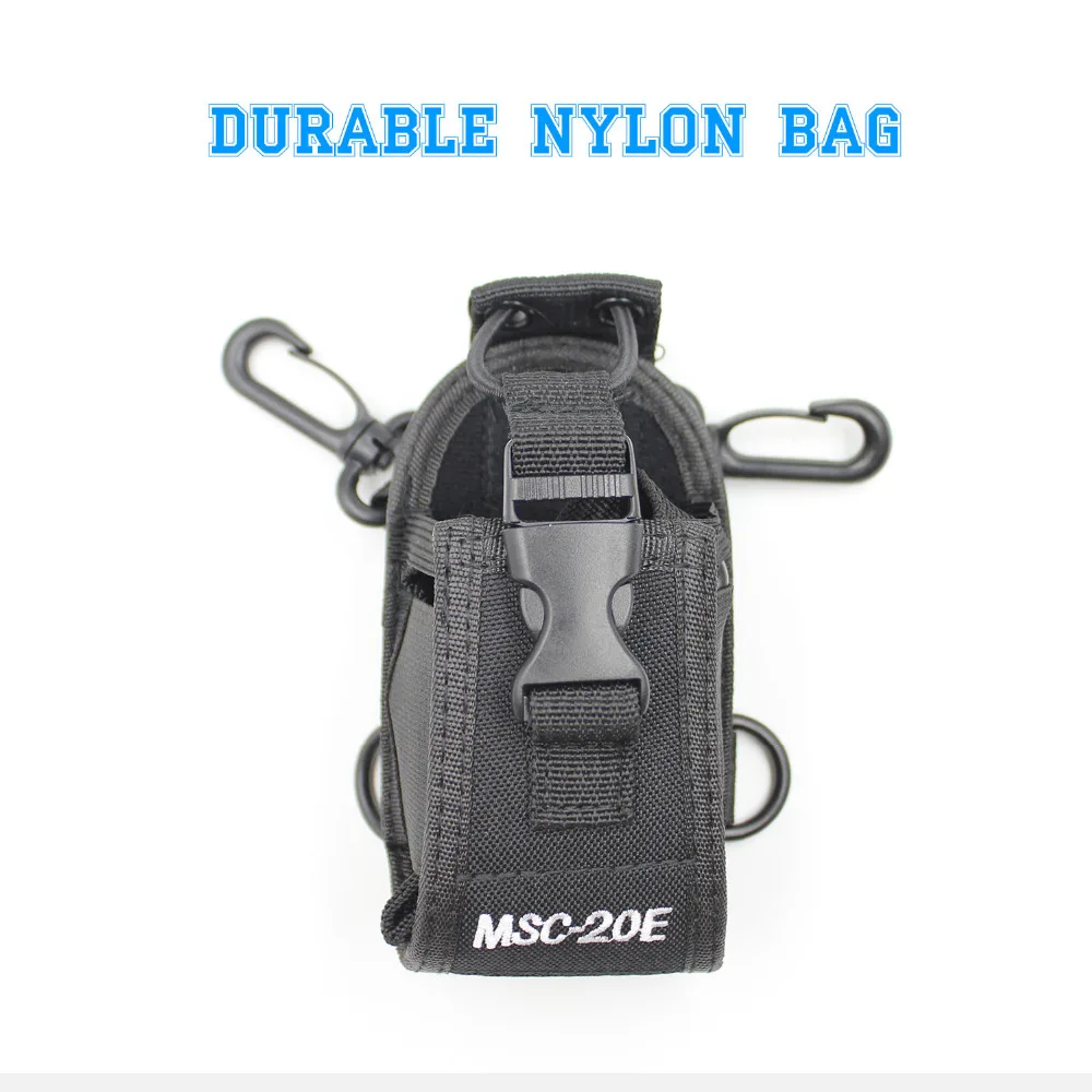 best 2 way radios 2PCS MSC-20E Portable Walkie Talkie Nylon Case Cover Handsfree Holder for Walkie Talkie Baofeng UV-5R UV-82 TYT Woxun Radio walkie talkie 5km range