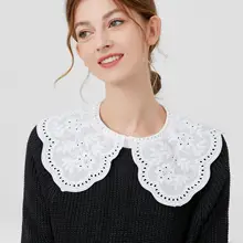 Sweet Lapel Fake Collars for Womens Neckwear False Collars Button Down Detachable Half Shirt Collar Clothes Accessories