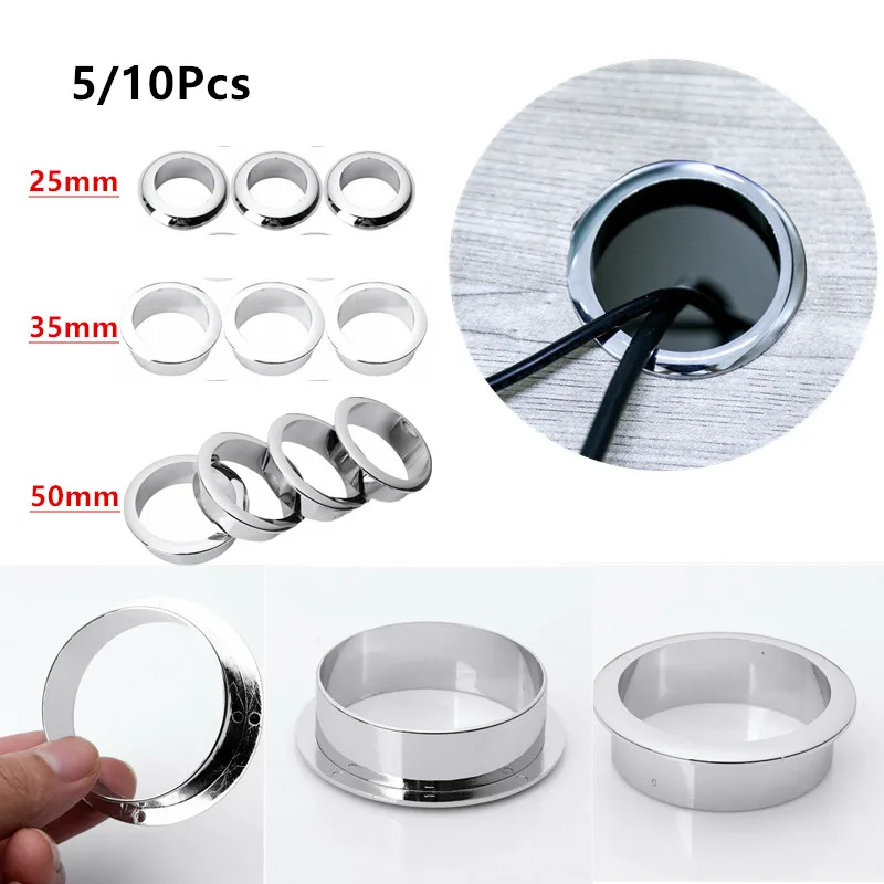 Cubierta de agujero de alambre para mesa, ojal de Salida de Cable, tapa de enchufe, soporte de Cable para PC de escritorio, orificio de ventilación para gabinete, Hardware decorativo para -