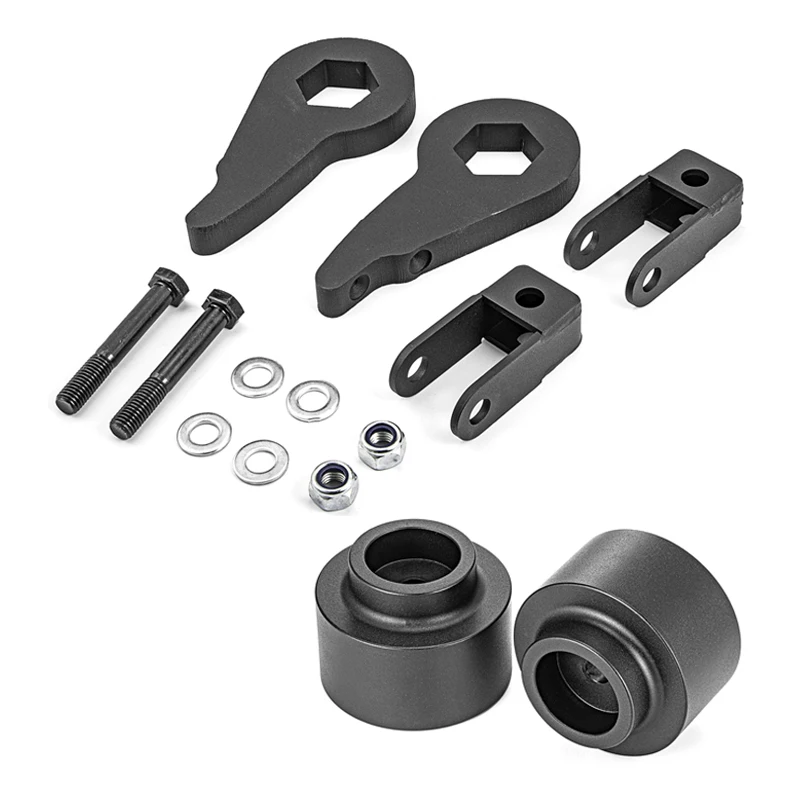 

Auto Accessories 3" Front & 2" Rear Lift Level Kit Shock Extender For Chevy Suburban Tahoe Yukon 4WD 2000-2006 Coated Black