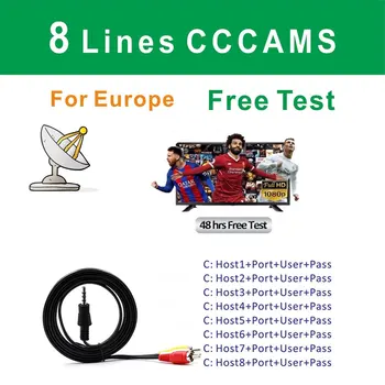 

8 C-lines Poland Cccam Cline For 1 Year Europe Portugal Spain France Czech CCAM Server For DVB S2 Satellite Receiver