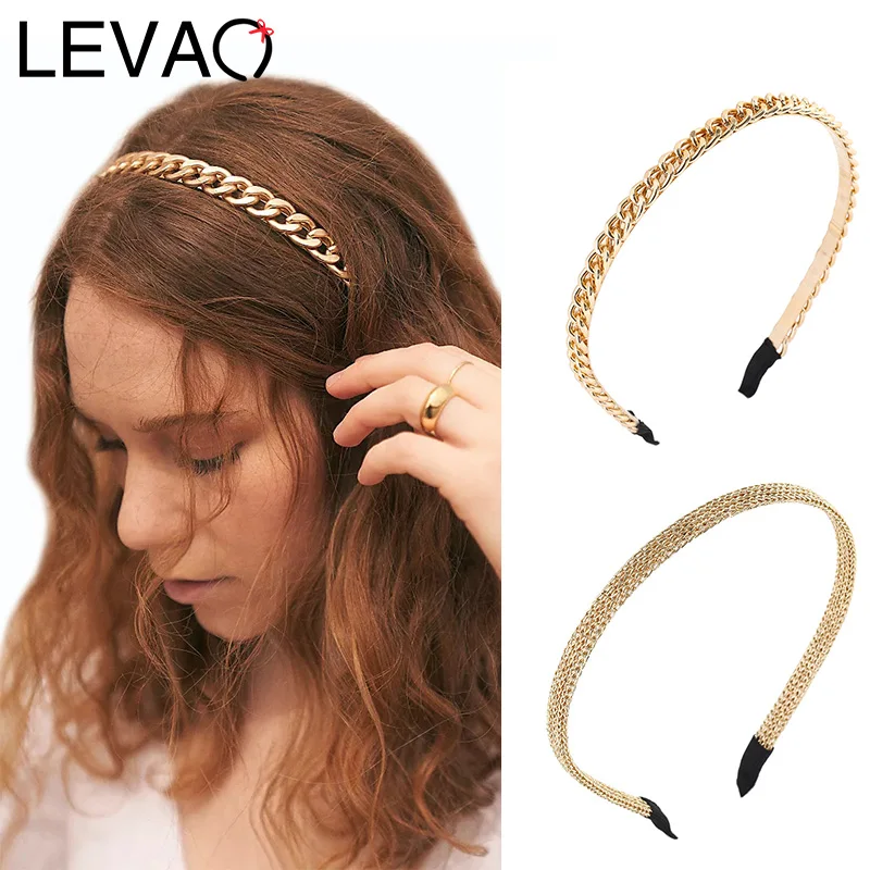 Hair Band In Golden Metal – Ricco India