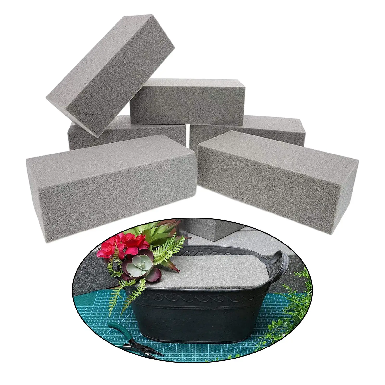 1Pc Oasis Wet Foam Blocks Floral Florist Green Foam Brick DIY