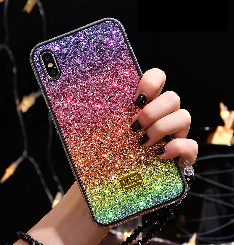 

10pcs Rhinestone diamond bling glitter cellPhone Case For iPhone 13 12 11 Pro Max mini XS XR X 8 6s 7 Plus cases cover covers