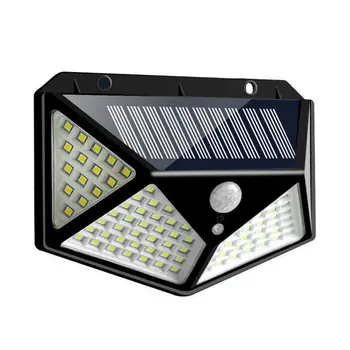 

100 LED Solar Power Motion Sensor Wall Light Outdoor Garden Lamp Waterproof Solar Body Sensor Wall Lamp Outdoor Light