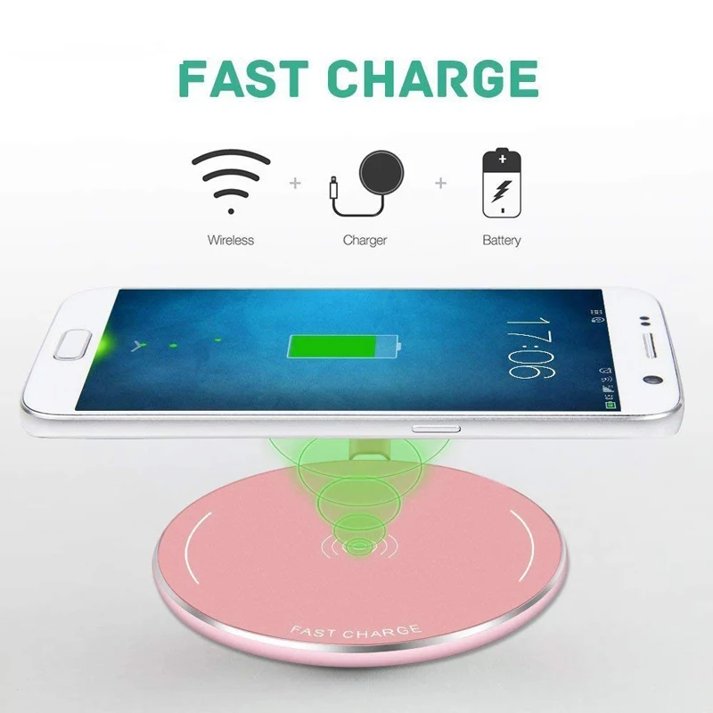 

Fast QI Wireless Charger Mini Base Portable Wireless Charging Pad 7.5W for IPhone XR 11 XS X 8 Plus Samsung S10 S8 + S9 Note 8 9