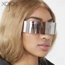 XojoX солнцезащитные очки для мужчин и женщин, модная резинка для волос, черные, серебристые оттенки, плоский верх, новинка, вечерние, забавные, необычные, Eeyglasses
