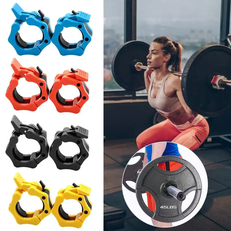 

2PCS 50mm Spinlock Collars Barbell Collar Lock Dumbell Clips Clamp Weight Lifting Bar Gym Dumbbell Fitness Body Building