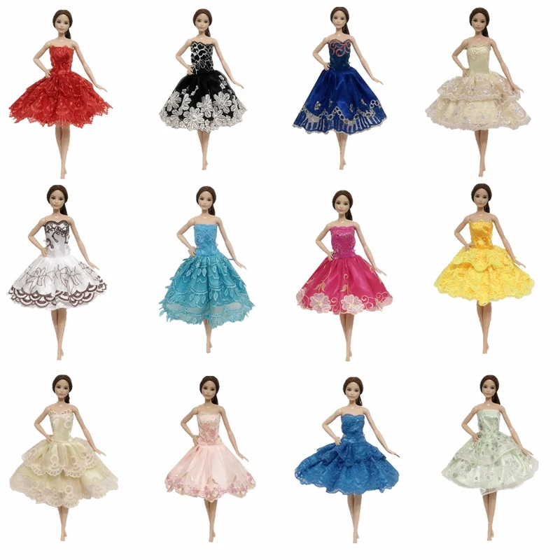 3 шт./партия, случайное балетное платье-пачка, платье для куклы Барби, одежда, вечерние платья, Одежда для кукол Барби, наряды, кукла 1/6, аксессуары