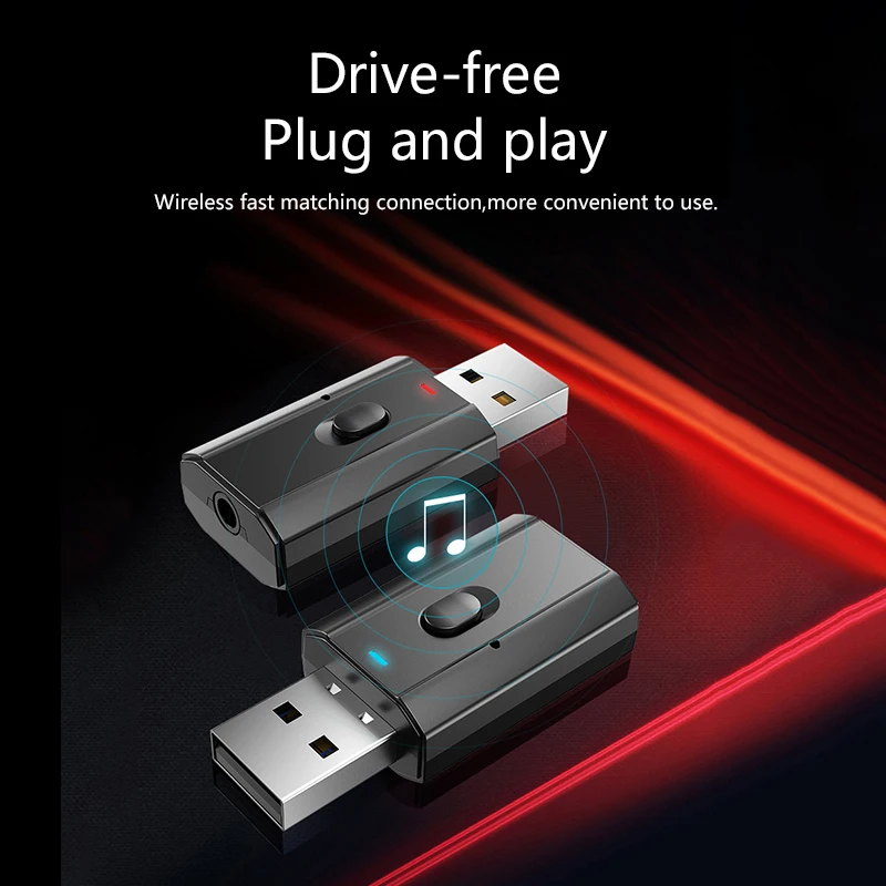 

4 IN 1 USB WiFi Adapter Bluetooth 5.0 Audio Receiver Transmitter 3.5mm Jack For Smartphone/Mp3 Player/CD Wireless Adapter