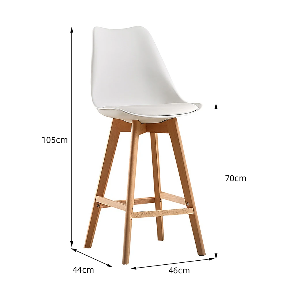 2pc Modern Bar Chair Minimalist Firmly High Stool Wooden Bar Chair Coffee Pub Drinking Barstool Home Funiture Kitchen Chair HWC 2pc Modern Bar Chair Minimalist Firmly High Stool Wooden Bar Chair Coffee Pub Drinking Barstool Home Funiture Kitchen Chair HWC