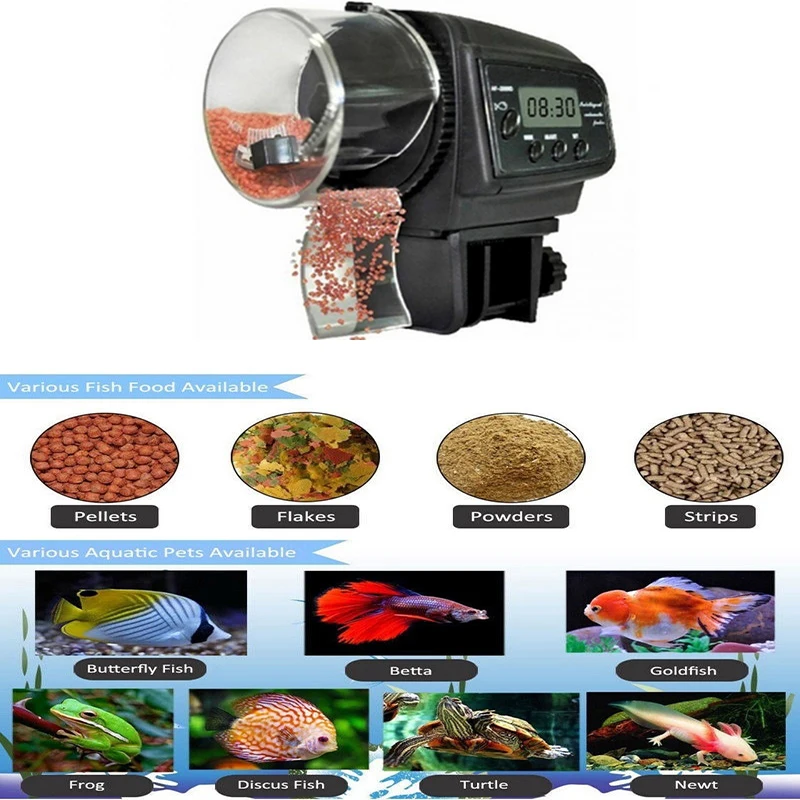 

Digital LCD Automatic Aquarium Fish Tank Feeder Timer Electronic Machine