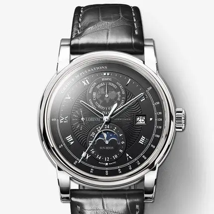 automatic watch p2 Мужские наручные часы, мужские автоматические часы LOBINNI, водонепроницаемые мужские механические наручные часы erkek kol saati, лучший бренд класса люкс - Цвет: automatic watch p2