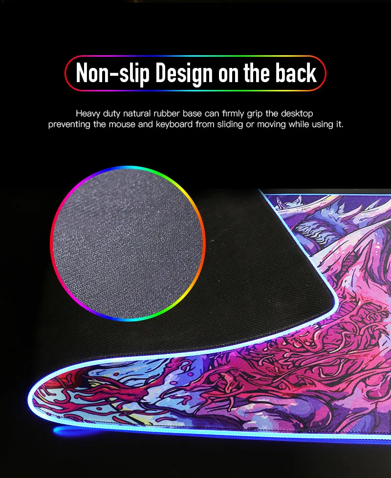 Mouse Pad Gaming XXL RGB con Diseño de Póker Negro Hde65fa4333b44c9589a89b29f9a315422