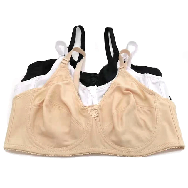 Deep V Push Up Bra Women's Underwear Full Coverage Cotton Bralette  Adjusted-straps Lingerie Minimizer Size