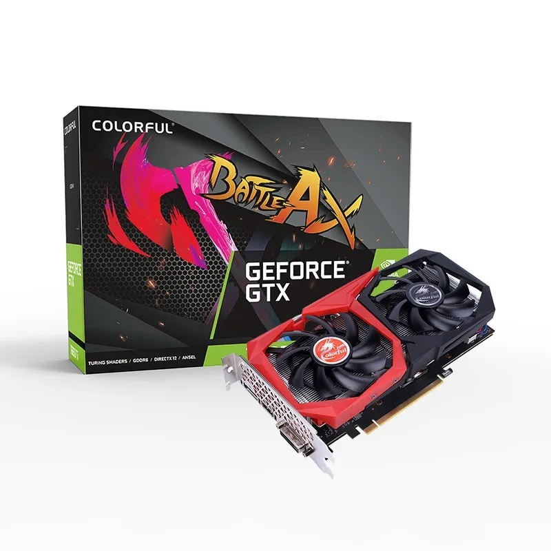 Красочные GeForce GTX 1660 6G GDDR5 графическая карта 192 бит PCI-E3.0 HDMI+ DVI Nvidia Видеокарта для игр