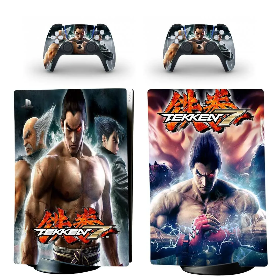 Autocollant Playstation 5 - Stickers PS5 Dragon Joke Red bull